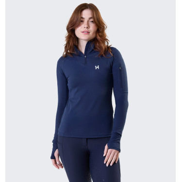 Camisola Polo 1/4 Zip Horseware inverno Strive mulher Marinho Azul-marinho
