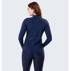 Camisola Polo 1/4 Zip Horseware inverno Strive mulher Marinho Azul-marinho
