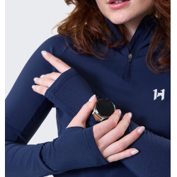 Camisola Polo 1/4 Zip Horseware inverno Strive mulher Marinho Azul-marinho