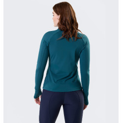 Camisola Polo 1/4 Zip Horseware inverno Strive mulher Dinastia verde