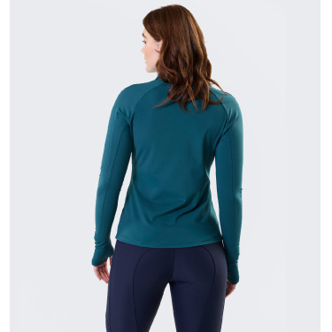 Camisola Polo 1/4 Zip Horseware inverno Strive mulher Dinastia verde