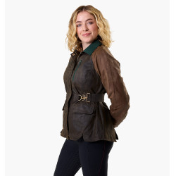 Manteau encerado Horseware 40 anos mulher Bay heritage / verde rambo