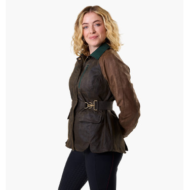 Manteau encerado Horseware 40 anos mulher Bay heritage / verde rambo
