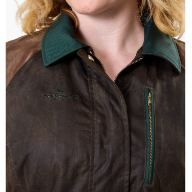Manteau encerado Horseware 40 anos mulher Bay heritage / verde rambo