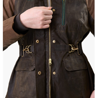 Manteau encerado Horseware 40 anos mulher Bay heritage / verde rambo