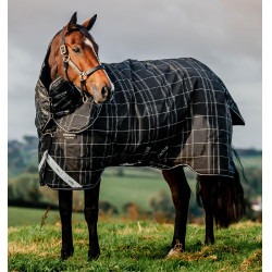 Cobertor Horseware Rhino Turnout Bundle liner 0g e 200g Xadrez preto / preto e branco