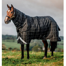 Cobertor Horseware Rhino Turnout Bundle liner 0g e 200g Xadrez preto / preto e branco Motivos Cobertor Horseware Rhino Turnout Bundle liner 0g e 200g Xadrez preto / preto e branco Motivos