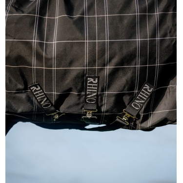 Cobertor Horseware Rhino Turnout Bundle liner 0g e 200g Xadrez preto / preto e branco Motivos Cobertor Horseware Rhino Turnout Bundle liner 0g e 200g Xadrez preto / preto e branco Motivos