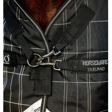 Cobertor Horseware Rhino Turnout Bundle liner 0g e 200g Xadrez preto / preto e branco Motivos Cobertor Horseware Rhino Turnout Bundle liner 0g e 200g Xadrez preto / preto e branco Motivos