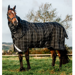Cobertor Horseware Rhino Turnout Bundle liner 0g e 200g Xadrez preto / preto e branco Motivos Cobertor Horseware Rhino Turnout Bundle liner 0g e 200g Xadrez preto / preto e branco Motivos