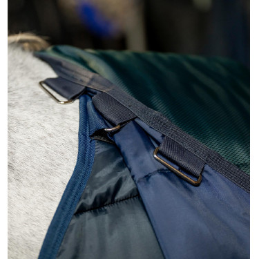 Cobertura de estábulo Horseware Amigo Ripstop Insulator 50g Dinastia verde / marinho / prateado