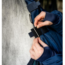 Cobertura de estábulo Horseware Amigo Ripstop Insulator 50g Dinastia verde / marinho / prateado