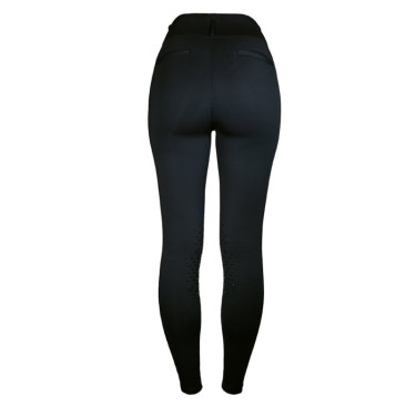 Legging de equitação Equestrian Stockholm Supreme feminino Todo preto