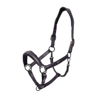 Cabolça de couro Equestrian Stockholm anatómica brilhante Castanho integral