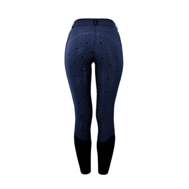 Calças de equitação Equestrian Stockholm Elite feminina Lagoon blush