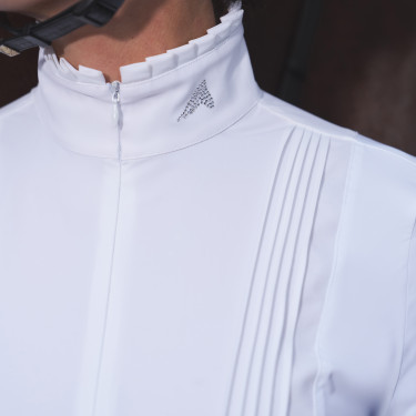 Camisa pólo de competição Euro-Star Ines Branco Camisa pólo de competição Euro-Star Ines Branco