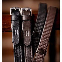 Rendas de salto Horseware com batentes Preto