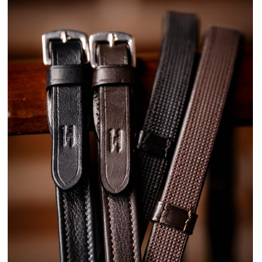 Rendas de salto Horseware com batentes Preto