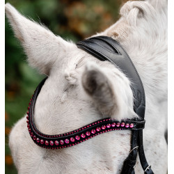 Bridão pônei Horseware Diamante Flash Preto / rosa Bridão pônei Horseware Diamante Flash Preto / rosa