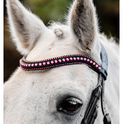 Bridão pônei Horseware Diamante Flash Preto / rosa Bridão pônei Horseware Diamante Flash Preto / rosa