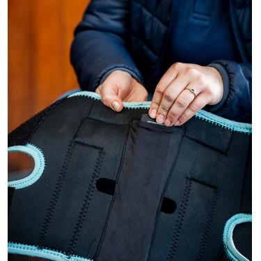 Protetores de joelho Horseware Ice-Vibe Preto / aqua