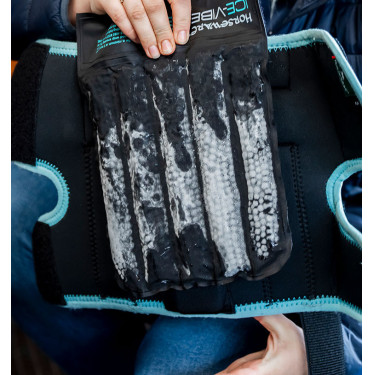 Protetores de joelho Horseware Ice-Vibe Preto / aqua