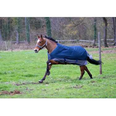 Cobertura Equithème Tyrex 600 D 300g Marinho / cinza Azul