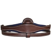 Centre de muserolle Flags & Cup plate doublée Noir Centre de muserolle Flags & Cup plate doublée Noir