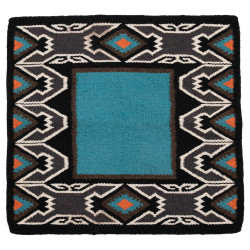 Tapete navajo Westride por Franck Perret Nebraska Azul / preto