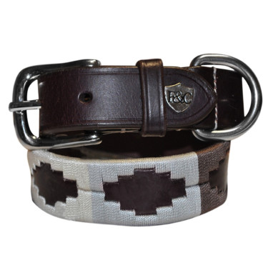 Collier chien Flags & Cup CHUKKA Marron / choco / taupe Collier chien Flags & Cup CHUKKA Marron / choco / taupe