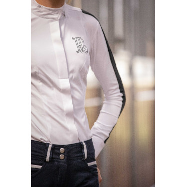 Camisa de competição Pénélope Showshirt Branco
