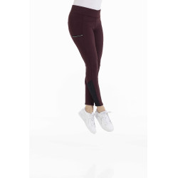 Calça Equithème Brigitte com fundo de silicone Bordéus Bord&amp;amp;amp;amp;amp;ocirc;