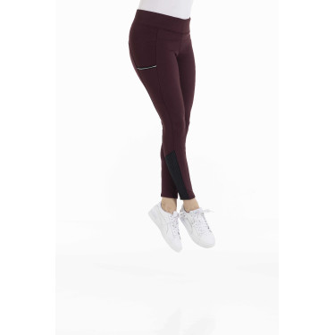 Calça Equithème Brigitte com fundo de silicone Bordéus Bord&amp;amp;amp;amp;amp;ocirc;