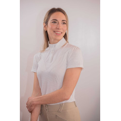 Polo de competição Pénélope Las Honey de mangas curtas Branco