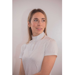 Polo de competição Pénélope Las Honey de mangas curtas Branco