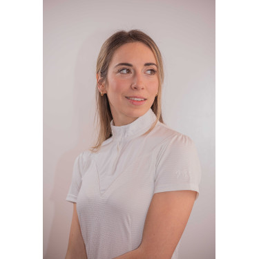 Polo de competição Pénélope Las Honey de mangas curtas Branco