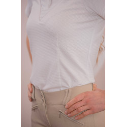 Polo de competição Pénélope Las Honey de mangas curtas Branco