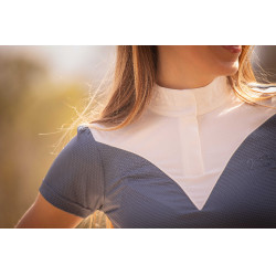 Polo de competição Pénélope Las Honey de mangas curtas Mar de Bering Azul