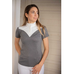 Polo de competição Pénélope Las Honey de mangas curtas Antracite Cinzento