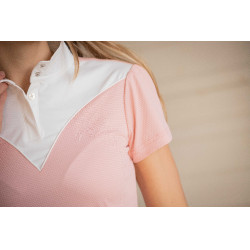 Polo de competição Pénélope Las Honey de mangas curtas Rosa