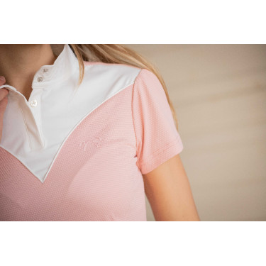 Polo de competição Pénélope Las Honey de mangas curtas Rosa