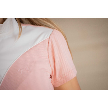 Polo de competição Pénélope Las Honey de mangas curtas Rosa