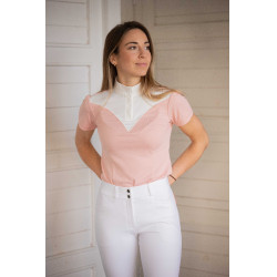 Polo de competição Pénélope Las Honey de mangas curtas Rosa