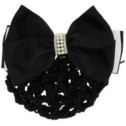 Rede para cabelo com pérolas Equithème Preto / branco