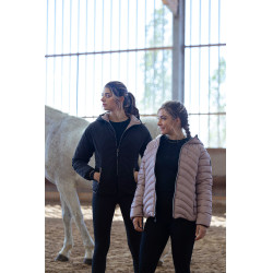 Pull-on Equithème Flora com fundo de silicone Preto Pull-on Equithème Flora com fundo de silicone Preto