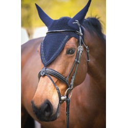 Touca para cavalos longa Pénélope com strass Marinho Azul-marinho