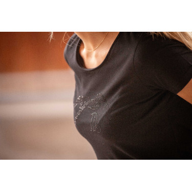 T-shirt Pénélope Iconic Strass Preto