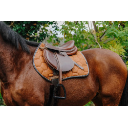 Almofada de sela Equithème Quadri Camelo Castanho