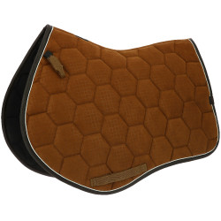 Almofada de sela Equithème Quadri Camelo Castanho