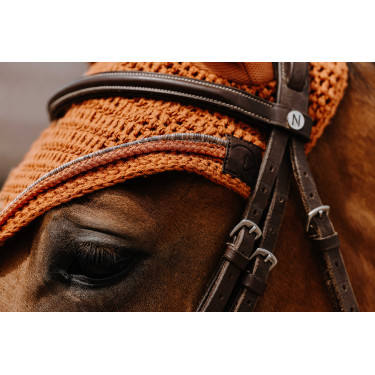 Boné anti-moscas Equithème Hexalight Ferrugem Castanho